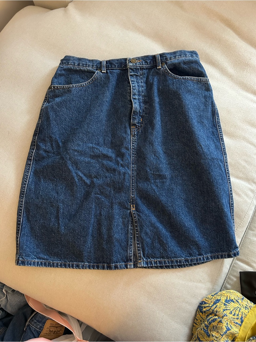 Classic Blue Denim Skirt